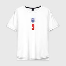 Мужская футболка хлопок Oversize с принтом Домашняя форма Гарри Кейна в Тюмени, 100% хлопок | свободный крой, круглый ворот, “спинка” длиннее передней части | англия | гарри | кейн | номер кейна | сборная англии | сборная англии по футболу | форма | форма гарри кейна | форма кейна | футбол | футболисты | футбольная сборная | футбольная форма