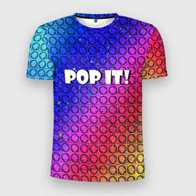 Мужская футболка 3D спортивная с принтом Pop It! Simple Dimple , 100% полиэстер с улучшенными характеристиками | приталенный силуэт, круглая горловина, широкие плечи, сужается к линии бедра | Тематика изображения на принте: bubble | dimple | fidget | pop | pop it | push | rainbow | simple | toy | антистресс | давилка | игра | игрушка | лопни это | поп ит | пузырек | пузырь | пупырка | радуга | симпл димпл