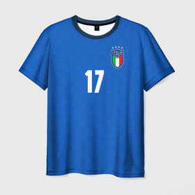 Мужская футболка 3D+ с принтом Иммобиле сборная Италии в Тюмени, 100% микрофибра | круглый вырез горловины, длина до линии бедер | Тематика изображения на принте: 2021 | championship | cup | russia | world | европы | иммобиле | италия | мира | форма | футбол | футболист | чемпионат