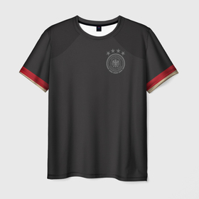 Мужская футболка 3D+ с принтом Форма Сборной Германии (гость) , 100% микрофибра | круглый вырез горловины, длина до линии бедер | германия | сборная германии | сборная германии по футболу | форма | футбол | футболисты | футбольная сборная | футбольная форма
