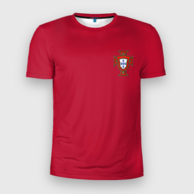 Мужская футболка 3D спортивная с принтом Portugal home в Петрозаводске, 100% полиэстер с улучшенными характеристиками | приталенный силуэт, круглая горловина, широкие плечи, сужается к линии бедра | Тематика изображения на принте: football | ronaldo | португалия | португалия футбол | роналду | футбол | футбольный клуб | футбольный клуб португалии