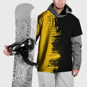 Накидка на куртку 3D с принтом Черно желтый гранж в Санкт-Петербурге, 100% полиэстер |  | abstract | geometry | geometry stripes | grunge | texture | абстракция | брызги | геометрические полосы | геометрия | гранж | кляксы | краска | текстура | урбан | черно желтый