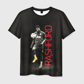 Мужская футболка 3D с принтом Marcus Rashford в Тюмени, 100% полиэфир | прямой крой, круглый вырез горловины, длина до линии бедер | англия | маркус | маркус рашфорд | номер рашфорда | рашфорд | сборная англии | сборная англии по футболу | форма | форма маркуса | форма рашфорда | футбол | футболисты | футбольная сборная