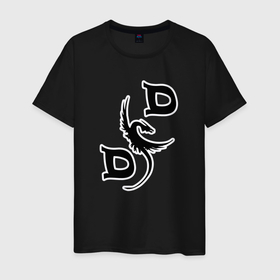Мужская футболка хлопок с принтом D&D | Dragon  , 100% хлопок | прямой крой, круглый вырез горловины, длина до линии бедер, слегка спущенное плечо. | Тематика изображения на принте: dd | dragon | dungeons and dragons | днд | дракон | подземелья и драконы
