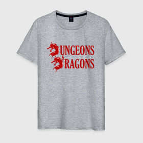 Мужская футболка хлопок с принтом Dungeons and Dragons | Драконы в Кировске, 100% хлопок | прямой крой, круглый вырез горловины, длина до линии бедер, слегка спущенное плечо. | dd | dragon | dungeons and dragons | днд | дракон | драконы | подземелья и драконы