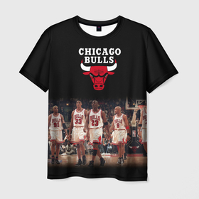 Мужская футболка 3D с принтом CHICAGO BULLS [3] в Тюмени, 100% полиэфир | прямой крой, круглый вырез горловины, длина до линии бедер | Тематика изображения на принте: basketball | bulls | chicago | chicago bulls | jordan | nba | баскетбол | джордан | нба | чикаго буллз