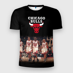 Мужская футболка 3D спортивная с принтом CHICAGO BULLS [3] в Белгороде, 100% полиэстер с улучшенными характеристиками | приталенный силуэт, круглая горловина, широкие плечи, сужается к линии бедра | basketball | bulls | chicago | chicago bulls | jordan | nba | баскетбол | джордан | нба | чикаго буллз