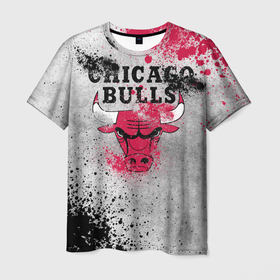 Мужская футболка 3D с принтом CHICAGO BULLS [8] в Тюмени, 100% полиэфир | прямой крой, круглый вырез горловины, длина до линии бедер | basketball | bulls | chicago | chicago bulls | jordan | nba | баскетбол | джордан | нба | чикаго буллз