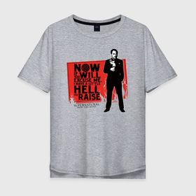 Мужская футболка хлопок Oversize с принтом SPN Hell To Raise в Белгороде, 100% хлопок | свободный крой, круглый ворот, “спинка” длиннее передней части | crowley | sn | spn | supernatural | vdzabma | кроули | сверхъестественное | сн | спн