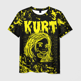 Мужская футболка 3D с принтом Nirvana 9 в Тюмени, 100% полиэфир | прямой крой, круглый вырез горловины, длина до линии бедер | cobain | kurt | kurt cobain | music | nirvana | rock | кобейн | курт | курт кобейн | музыка | нирвана | рок | смайл | смайлик