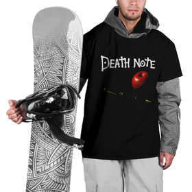 Накидка на куртку 3D с принтом Death Note яблоко и ручка в Екатеринбурге, 100% полиэстер |  | Тематика изображения на принте: anime | death note | death note type | l | tegunvteg | аниме | деад нот | деад ноте | игра | лайт ягами | персонаж | рюк