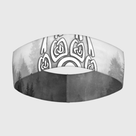 Повязка на голову 3D с принтом ВЕЛЕС туманный лес в Тюмени,  |  | бог | велес | лапа | лес | оберег | россия | славяне | славянская культура | славянская символика | славянские | туманный лес