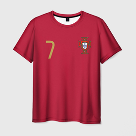 Мужская футболка 3D с принтом Ronaldo 7 в Белгороде, 100% полиэфир | прямой крой, круглый вырез горловины, длина до линии бедер | football | ronaldo | португалия | португалия футбол | роналду | футбол | футбольный клуб | футбольный клуб португалии