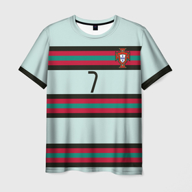Мужская футболка 3D+ с принтом Away 7 Ronaldo в Белгороде, 100% микрофибра | круглый вырез горловины, длина до линии бедер | football | ronaldo | португалия | португалия футбол | роналду | футбол | футбольный клуб | футбольный клуб португалии