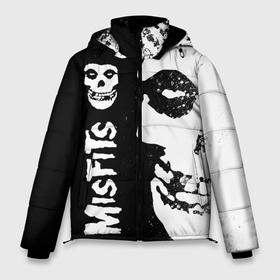 Мужская зимняя куртка 3D с принтом MISFITS [1] в Екатеринбурге, верх — 100% полиэстер; подкладка — 100% полиэстер; утеплитель — 100% полиэстер | длина ниже бедра, свободный силуэт Оверсайз. Есть воротник-стойка, отстегивающийся капюшон и ветрозащитная планка. 

Боковые карманы с листочкой на кнопках и внутренний карман на молнии. | misfits | music | rock | мисфитс | музыка | рок