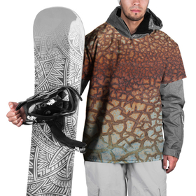 Накидка на куртку 3D с принтом Пустынные Трещины , 100% полиэстер |  | линии | лучшее | полосы | природа | пустыня | топ | тренды | трещины