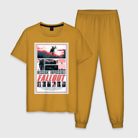 Мужская пижама хлопок с принтом Миссия Невыполнима в Белгороде, 100% хлопок | брюки и футболка прямого кроя, без карманов, на брюках мягкая резинка на поясе и по низу штанин
 | актер | круз | миссия невыполнима | фильм