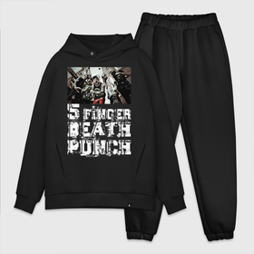 Мужской костюм хлопок OVERSIZE с принтом Five Finger Death Punch в Белгороде,  |  | groove metal | group | rock | грув металл | группа | рок