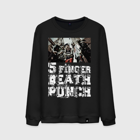 Мужской свитшот хлопок с принтом Five Finger Death Punch в Екатеринбурге, 100% хлопок |  | groove metal | group | rock | грув металл | группа | рок
