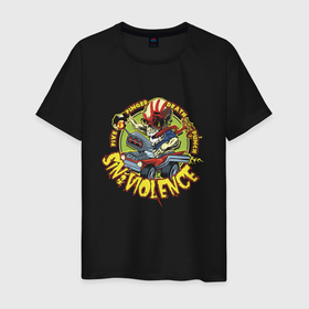 Мужская футболка хлопок с принтом Five Finger Death Punch в Новосибирске, 100% хлопок | прямой крой, круглый вырез горловины, длина до линии бедер, слегка спущенное плечо. | car | groove metal | group | rock | автомобиль | грув металл | группа | рок