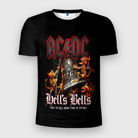 Мужская футболка 3D спортивная с принтом AC DC Hells Bells в Белгороде, 100% полиэстер с улучшенными характеристиками | приталенный силуэт, круглая горловина, широкие плечи, сужается к линии бедра | ac dc | acdc | back in black | columbia | epic | force | guitar | pop | rock | vevo | ангус | ангус янг | ас дс | асдс | блюз | бон скотт | брайан джонсон | дэйв эванс | клифф уильямс | крис слейд | малькольм янг | рок | стиви янг | фил радд