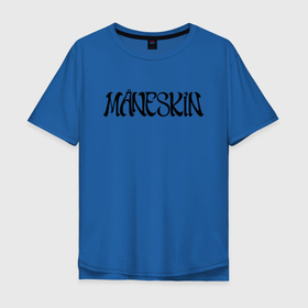 Мужская футболка хлопок Oversize с принтом Maneskin в Кировске, 100% хлопок | свободный крой, круглый ворот, “спинка” длиннее передней части | maneskin | евровидение 2021 | манескин | монскин