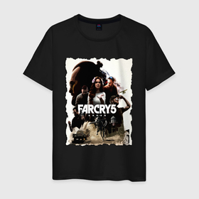 Мужская футболка хлопок с принтом FARCRY GAME в Петрозаводске, 100% хлопок | прямой крой, круглый вырез горловины, длина до линии бедер, слегка спущенное плечо. | farcry | fc 5 | fc5 | фар край