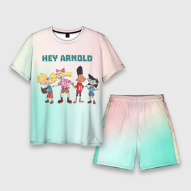 Мужской костюм с шортами 3D с принтом Hey Arnold ,  |  | арнольд | арт | графика | дети | мультфильмы