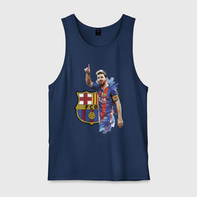 Мужская майка хлопок с принтом Lionel Messi   Barcelona   Argentina в Белгороде, 100% хлопок |  | barcelona | football | forward | messi | star | барселона | звезда | месси | нападающий | форвард | футбол