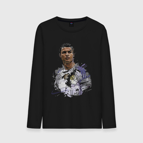 Мужской лонгслив хлопок с принтом Cristiano Ronaldo   Manchester United   Portugal , 100% хлопок |  | football | forward | ronaldo | star | звезда | роналдо | форвард | футбол