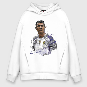 Мужское худи Oversize хлопок с принтом Cristiano Ronaldo   Manchester United   Portugal в Белгороде, френч-терри — 70% хлопок, 30% полиэстер. Мягкий теплый начес внутри —100% хлопок | боковые карманы, эластичные манжеты и нижняя кромка, капюшон на магнитной кнопке | football | forward | ronaldo | star | звезда | роналдо | форвард | футбол