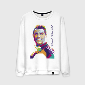 Мужской свитшот хлопок с принтом Bravo Ronaldo в Тюмени, 100% хлопок |  | football | forward | ronaldo | star | звезда | роналдо | форвард | футбол