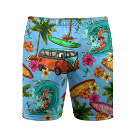 Мужские шорты спортивные с принтом Пальмы волны серфинг ,  |  | beach | club | palm | party | sea | summer | tropical | волна | волны | жара | летние | лето | море | очки | пальмы | пляж | серф | серфинг | тропический