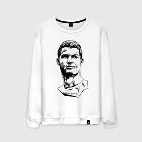 Мужской свитшот хлопок с принтом Ronaldo   Manchester United   Portugal в Санкт-Петербурге, 100% хлопок |  | football | forward | ronaldo | star | звезда | роналдо | форвард | футбол