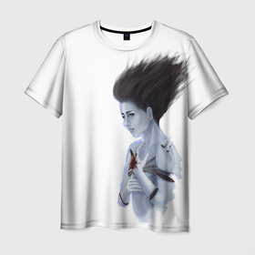 Мужская футболка 3D с принтом Дух в Екатеринбурге, 100% полиэфир | прямой крой, круглый вырез горловины, длина до линии бедер | dbd | dead by daylight | spirit | дбд | дух | ман