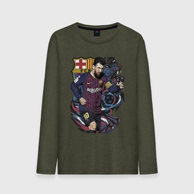 Мужской лонгслив хлопок с принтом Messi   Barcelona   Argentina   Striker в Белгороде, 100% хлопок |  | barcelona | football | forward | messi | star | барселона | звезда | месси | нападающий | форвард | футбол