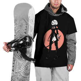 Накидка на куртку 3D с принтом Nier Automata , 100% полиэстер |  | 2b | action | anime girl | b2 | nier automata | nier gestalt | nier replicant | аниме девушка | воин | девушка с мечом | меч | ниар | ниар автомата | ниер автомата | нир | экшн