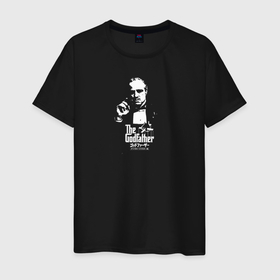 Мужская футболка хлопок с принтом Крестный отец в Новосибирске, 100% хлопок | прямой крой, круглый вырез горловины, длина до линии бедер, слегка спущенное плечо. | godfather | mafia | дон корлеоне | крестный отец | мафия