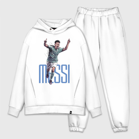 Мужской костюм хлопок OVERSIZE с принтом Lionel Messi ,  |  | barcelona | forward | lionel messi | star | барселона | звезда | лионель месси | форвард