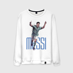 Мужской свитшот хлопок с принтом Lionel Messi в Тюмени, 100% хлопок |  | barcelona | forward | lionel messi | star | барселона | звезда | лионель месси | форвард