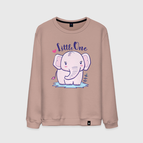 Мужской свитшот хлопок с принтом Маленький слоненок в Екатеринбурге, 100% хлопок |  | детеныш | милый | ребенок | слон | слоненок | слоник