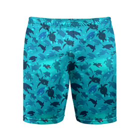 Мужские шорты спортивные с принтом Черепашки ,  |  | Тематика изображения на принте: животные | море | морская | морские | черепаха | черепахи | черепашка | черепашки