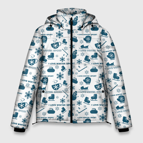 Мужская зимняя куртка 3D с принтом Зимние виды спорта в Тюмени, верх — 100% полиэстер; подкладка — 100% полиэстер; утеплитель — 100% полиэстер | длина ниже бедра, свободный силуэт Оверсайз. Есть воротник-стойка, отстегивающийся капюшон и ветрозащитная планка. 

Боковые карманы с листочкой на кнопках и внутренний карман на молнии. | sport | бобслей | зож | кёрлинг | коньки | лыжный спорт | снеговик | спорт | спортсмен | физкультура | хоккей