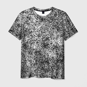 Мужская футболка 3D с принтом Small-scale camouflage в Белгороде, 100% полиэфир | прямой крой, круглый вырез горловины, длина до линии бедер | абстракция | грязь | камуфляж | пятна | черно белый