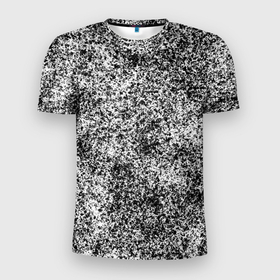 Мужская футболка 3D спортивная с принтом Small-scale camouflage в Тюмени, 100% полиэстер с улучшенными характеристиками | приталенный силуэт, круглая горловина, широкие плечи, сужается к линии бедра | абстракция | грязь | камуфляж | пятна | черно белый