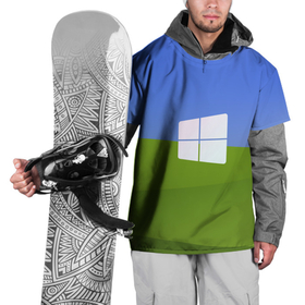 Накидка на куртку 3D с принтом W10 в Тюмени, 100% полиэстер |  | microsoft | windows | иллюстрация | логотип | окно