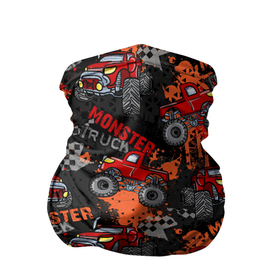 Бандана-труба 3D с принтом MONSTER TRUCK RED в Белгороде, 100% полиэстер, ткань с особыми свойствами — Activecool | плотность 150‒180 г/м2; хорошо тянется, но сохраняет форму | Тематика изображения на принте: 4x4 | hummer | monster | truck | гонка | гонщик | грузовики | джип | джипы | кольцевые гонки | хаммер