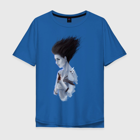 Мужская футболка хлопок Oversize с принтом Рин дух  в Екатеринбурге, 100% хлопок | свободный крой, круглый ворот, “спинка” длиннее передней части | dbd | dead by daylight | spirit | дбд | дух | рин