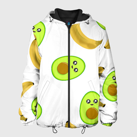 Мужская куртка 3D с принтом Банан и Авокадо , ткань верха — 100% полиэстер, подклад — флис | прямой крой, подол и капюшон оформлены резинкой с фиксаторами, два кармана без застежек по бокам, один большой потайной карман на груди. Карман на груди застегивается на липучку | Тематика изображения на принте: авокадо | банан | витамины | вкусный | глаза | деликатес | десерт | диета | еда | жёлтый | кожура | косточка | лицо | меню | модный | мякоть | плод | прикол | рот | сладкий | смешной | смузи | сочный