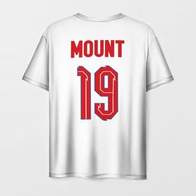 Мужская футболка 3D с принтом Мэйсон Маунт форма Англия , 100% полиэфир | прямой крой, круглый вырез горловины, длина до линии бедер | 2020 | 2021 | euro | fifa | mason | mount | uefa | аглийская | англичане | англия | евро | маунт | мэйсон | мэйсон маунт | сборная англии | сборной | уефа | фифа | форма | футбол | футбольная